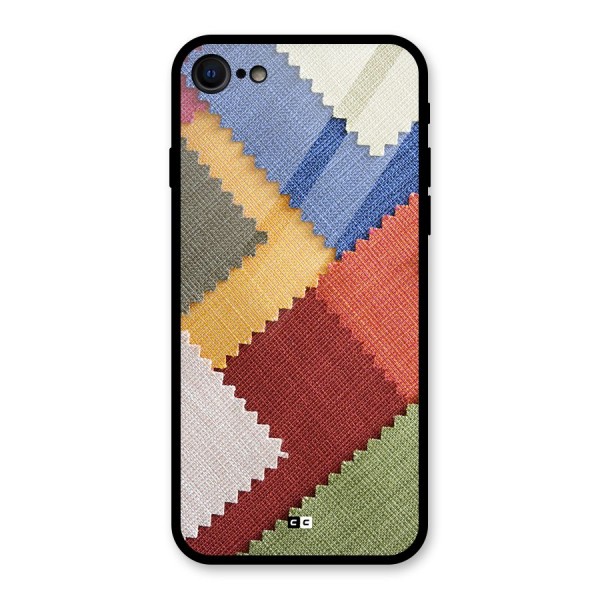 Printed Fabric Glass Back Case for iPhone SE 2020