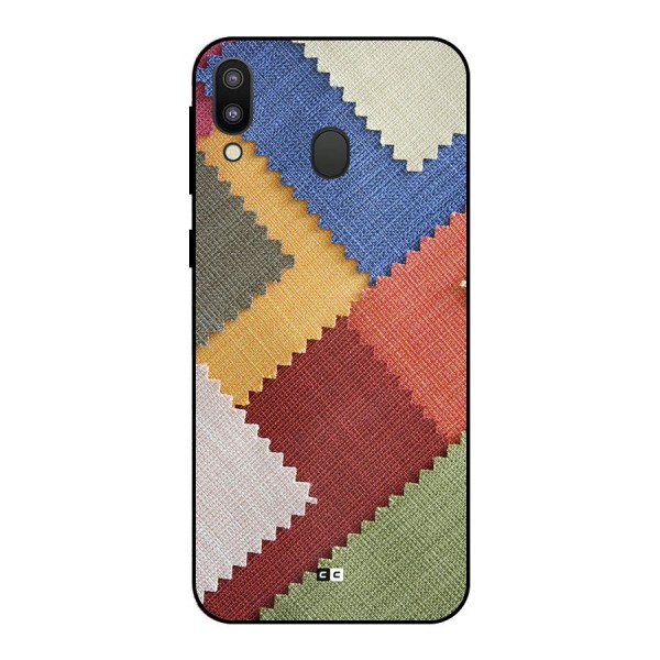 Printed Fabric Metal Back Case for Galaxy M20