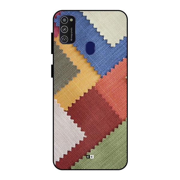 Printed Fabric Metal Back Case for Galaxy M21