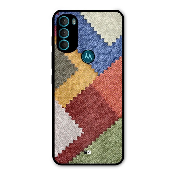 Printed Fabric Metal Back Case for Moto G71 5G