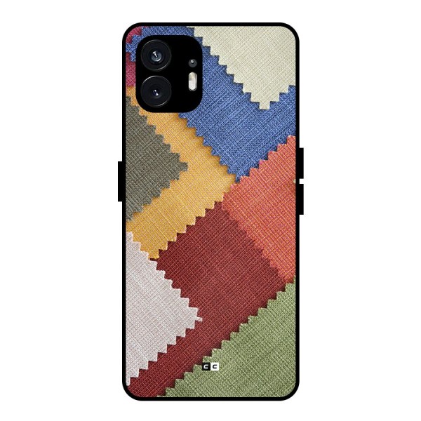 Printed Fabric Metal Back Case for Nothing Phone 2