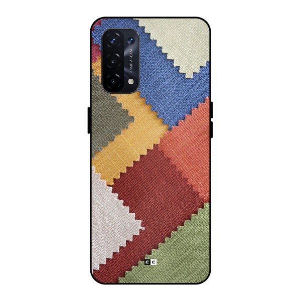 Printed Fabric Metal Back Case for Oppo A74 5G