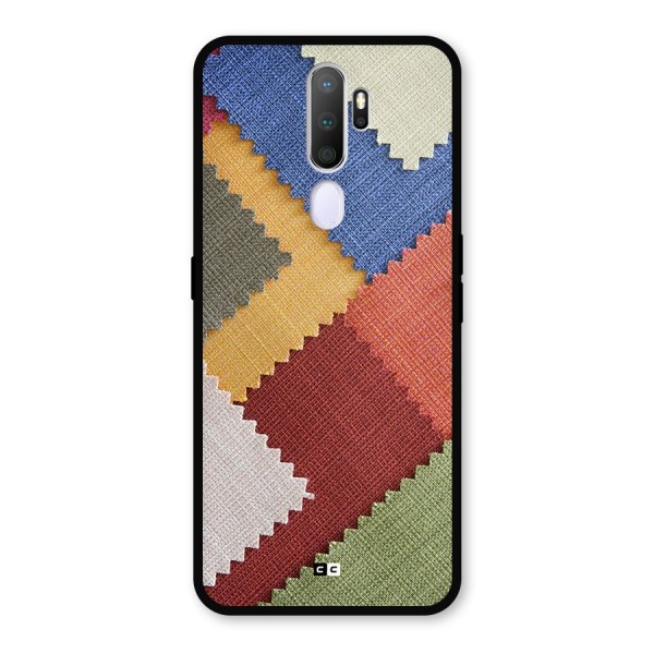 Printed Fabric Metal Back Case for Oppo A9 (2020)