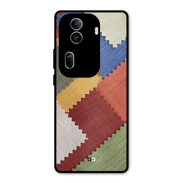 Printed Fabric Metal Back Case for Oppo Reno11 Pro 5G
