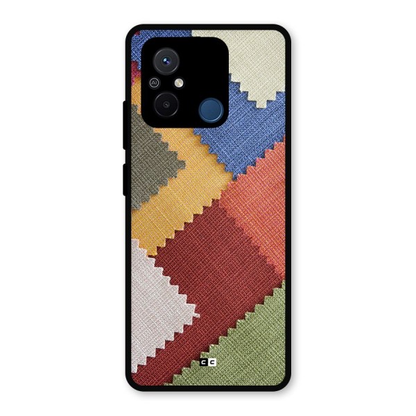 Printed Fabric Metal Back Case for Poco C55