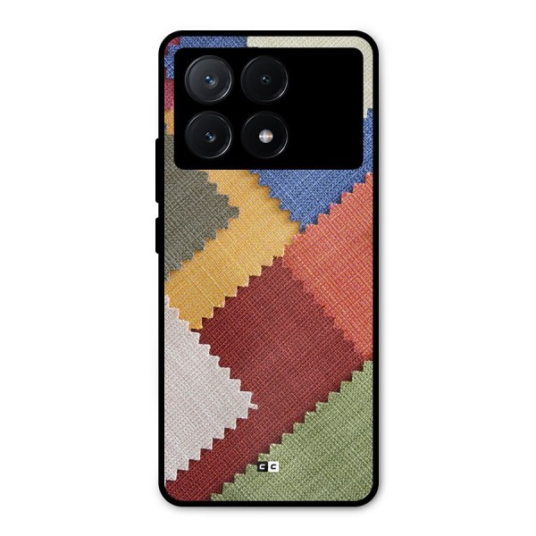 Printed Fabric Metal Back Case for Poco X6 Pro