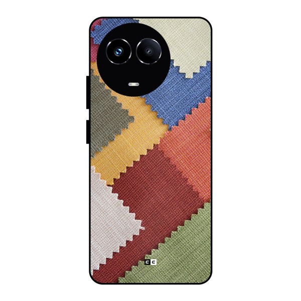 Printed Fabric Metal Back Case for Realme 11X