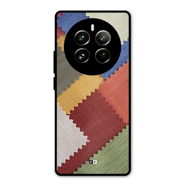 Printed Fabric Metal Back Case for Realme 12 Pro