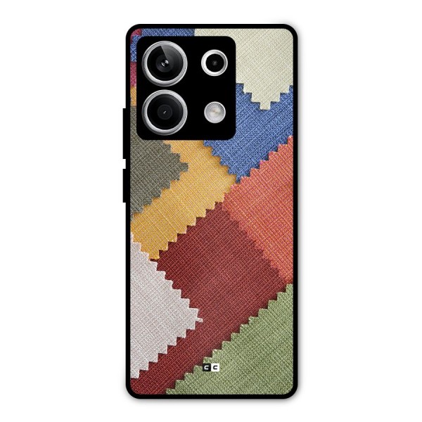 Printed Fabric Metal Back Case for Redmi Note 13 5G