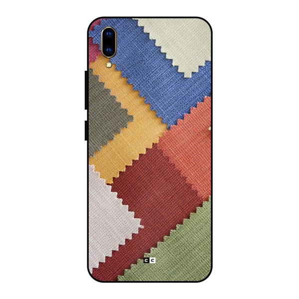 Printed Fabric Metal Back Case for Vivo V11 Pro