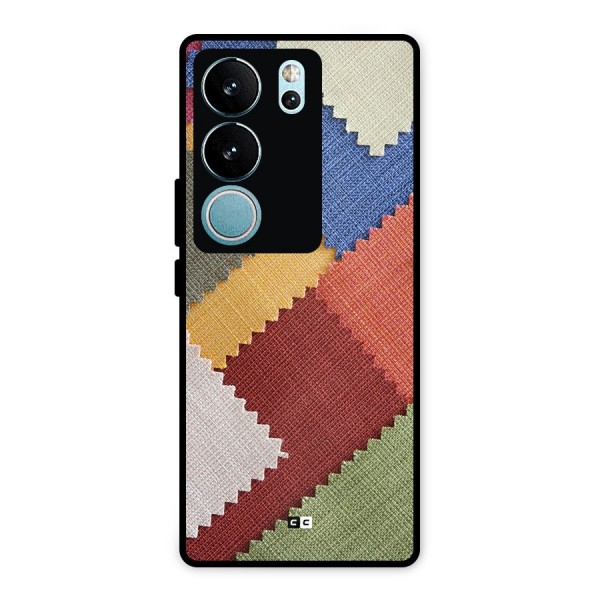 Printed Fabric Metal Back Case for Vivo V29 Pro