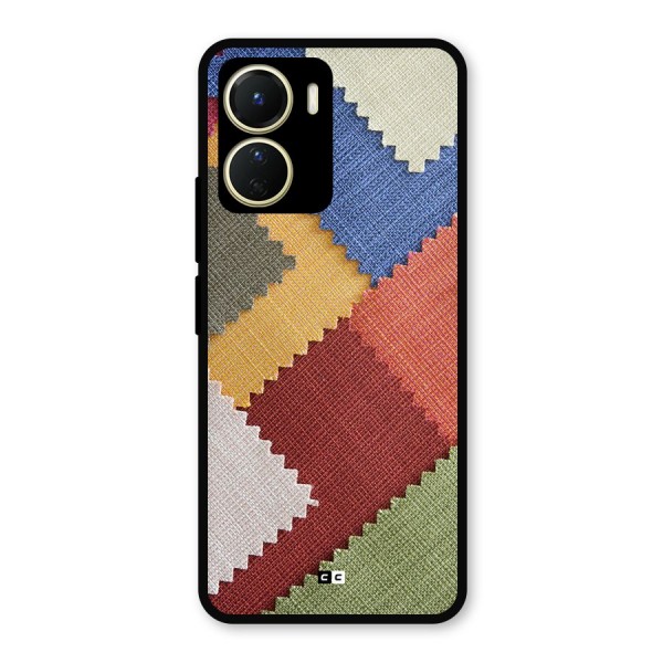 Printed Fabric Metal Back Case for Vivo Y16