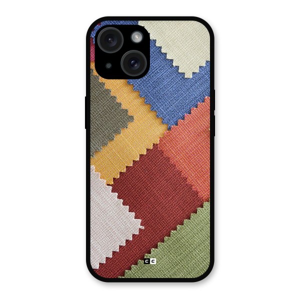 Printed Fabric Metal Back Case for iPhone 15