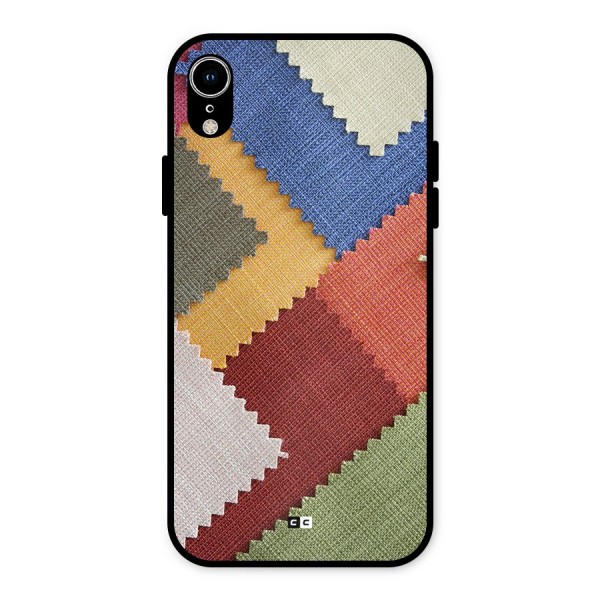 Printed Fabric Metal Back Case for iPhone XR