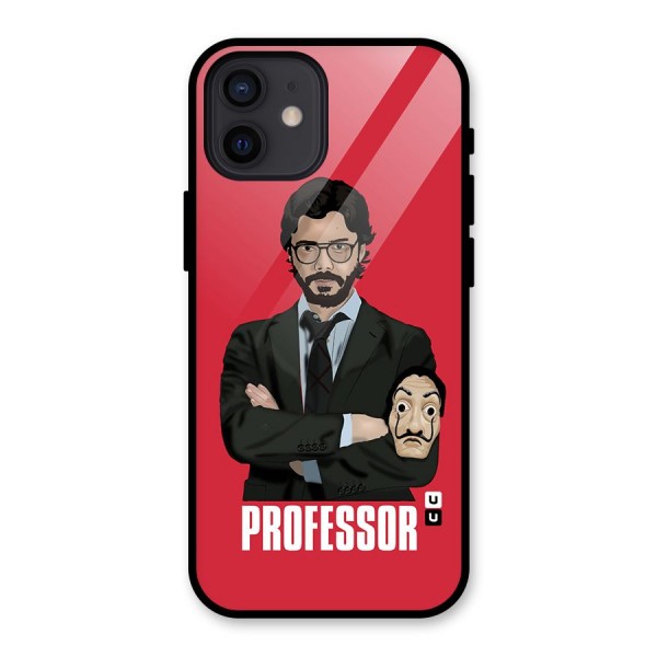 Professor Art Illustration Glass Back Case for iPhone 12