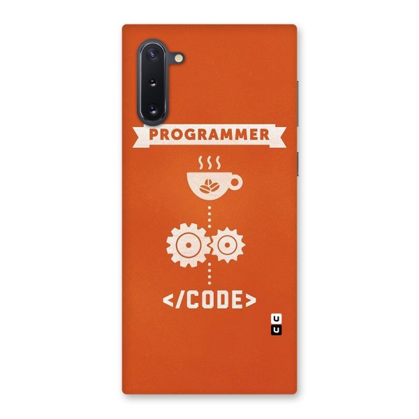 Programmer Coffee Code Back Case for Galaxy Note 10