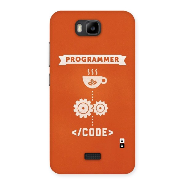 Programmer Coffee Code Back Case for Honor Bee