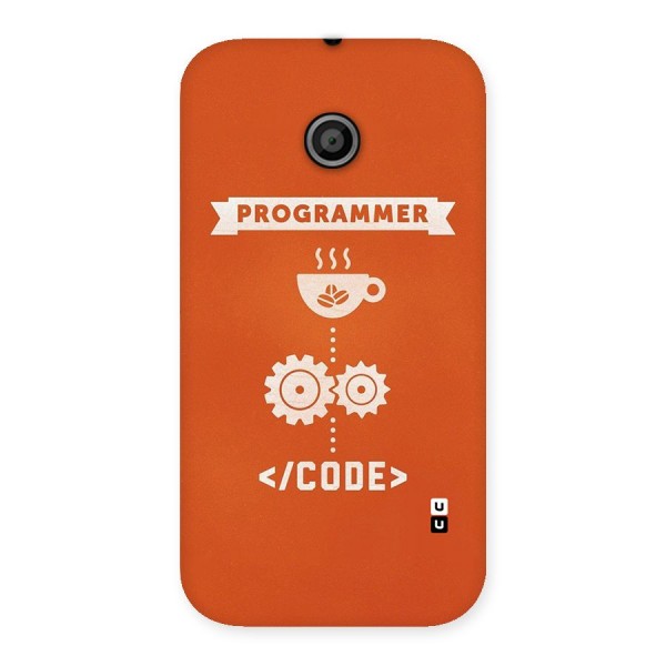 Programmer Coffee Code Back Case for Moto E