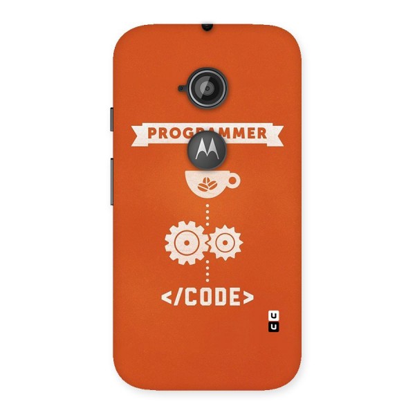 Programmer Coffee Code Back Case for Moto E 2nd Gen