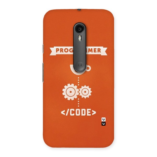 Programmer Coffee Code Back Case for Moto G3