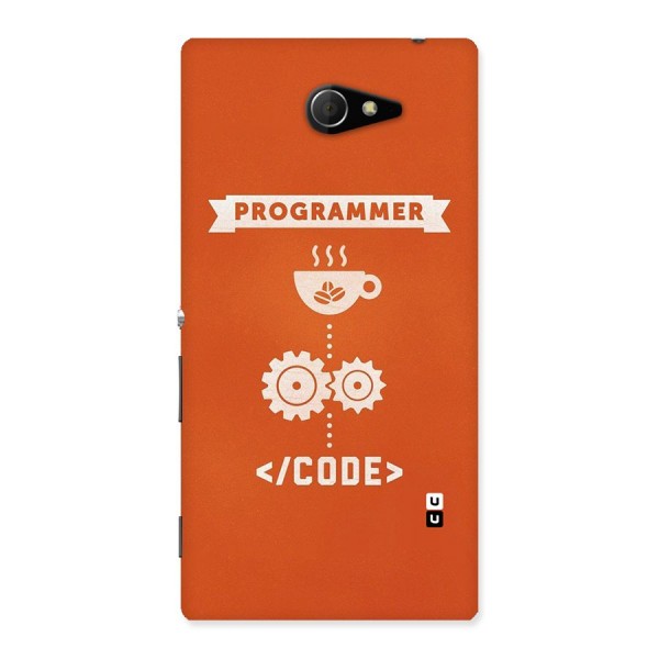 Programmer Coffee Code Back Case for Sony Xperia M2