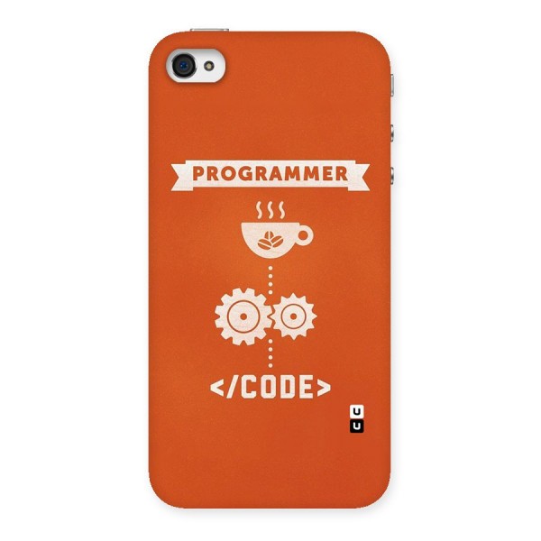 Programmer Coffee Code Back Case for iPhone 4 4s