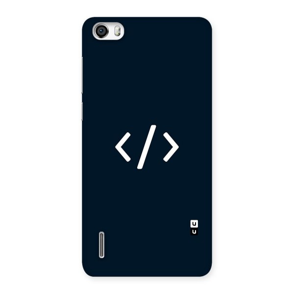 Programmers Style Symbol Back Case for Honor 6