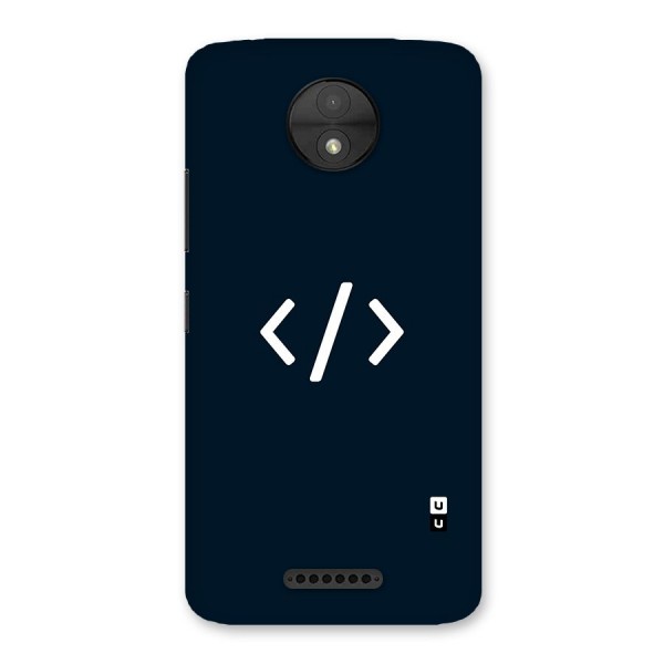 Programmers Style Symbol Back Case for Moto C