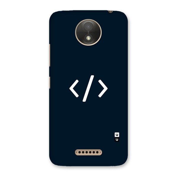 Programmers Style Symbol Back Case for Moto C Plus