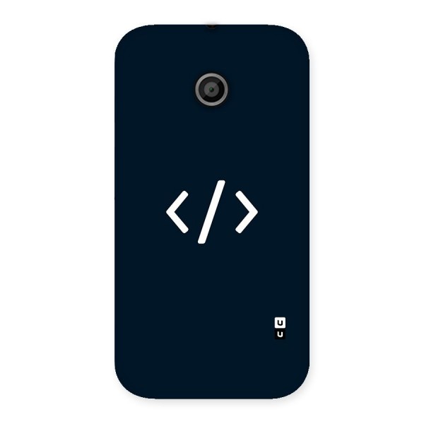 Programmers Style Symbol Back Case for Moto E