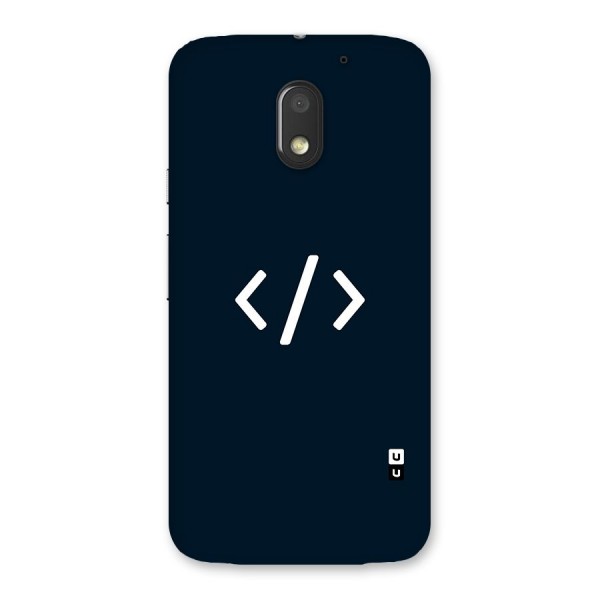 Programmers Style Symbol Back Case for Moto E3 Power