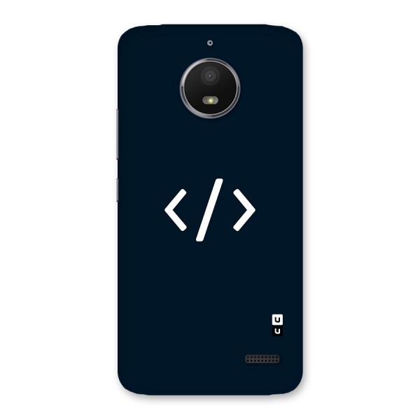 Programmers Style Symbol Back Case for Moto E4