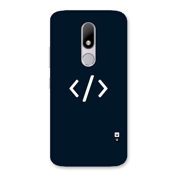 Programmers Style Symbol Back Case for Moto M