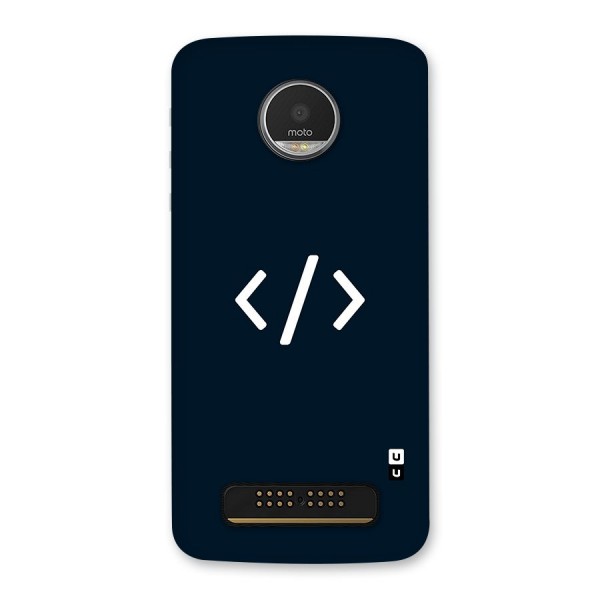 Programmers Style Symbol Back Case for Moto Z Play