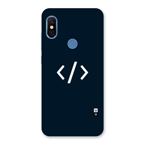 Programmers Style Symbol Back Case for Redmi Note 6 Pro