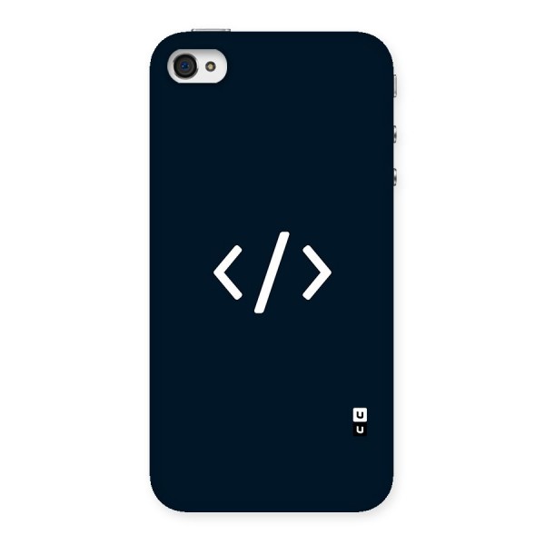 Programmers Style Symbol Back Case for iPhone 4 4s