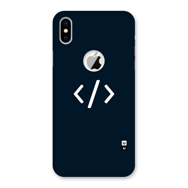 Programmers Style Symbol Back Case for iPhone XS Logo Cut