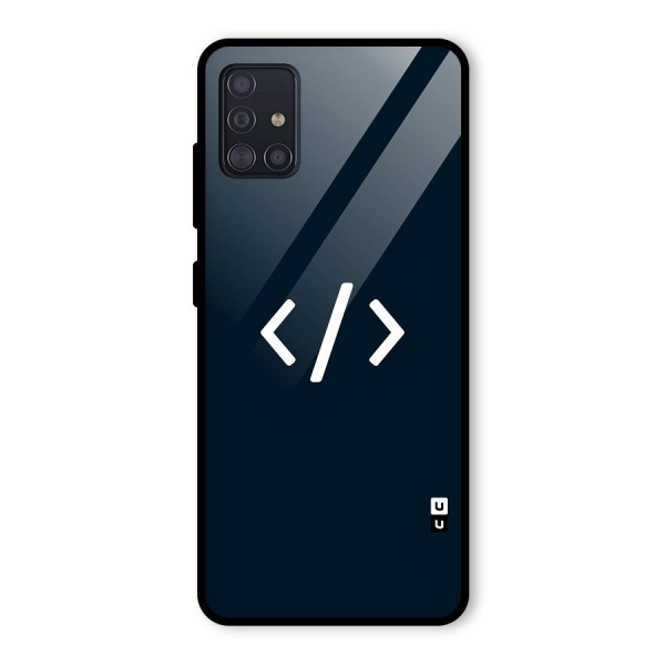 Programmers Style Symbol Glass Back Case for Galaxy A51