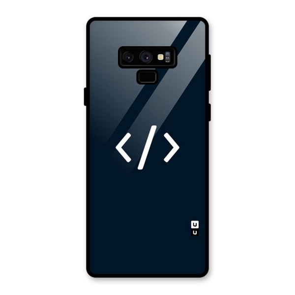 Programmers Style Symbol Glass Back Case for Galaxy Note 9