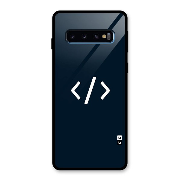 Programmers Style Symbol Glass Back Case for Galaxy S10