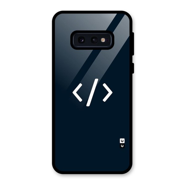 Programmers Style Symbol Glass Back Case for Galaxy S10e