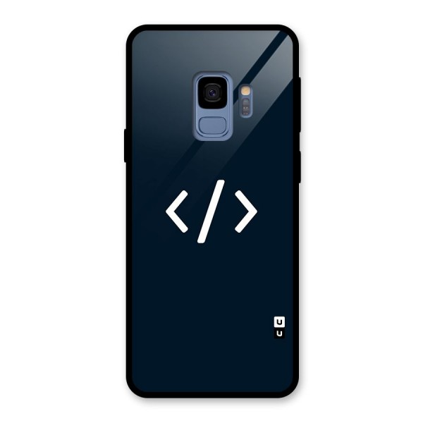 Programmers Style Symbol Glass Back Case for Galaxy S9