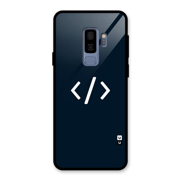 Programmers Style Symbol Glass Back Case for Galaxy S9 Plus