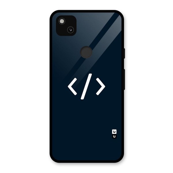 Programmers Style Symbol Glass Back Case for Google Pixel 4a