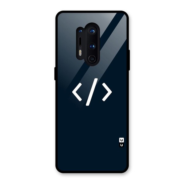 Programmers Style Symbol Glass Back Case for OnePlus 8 Pro