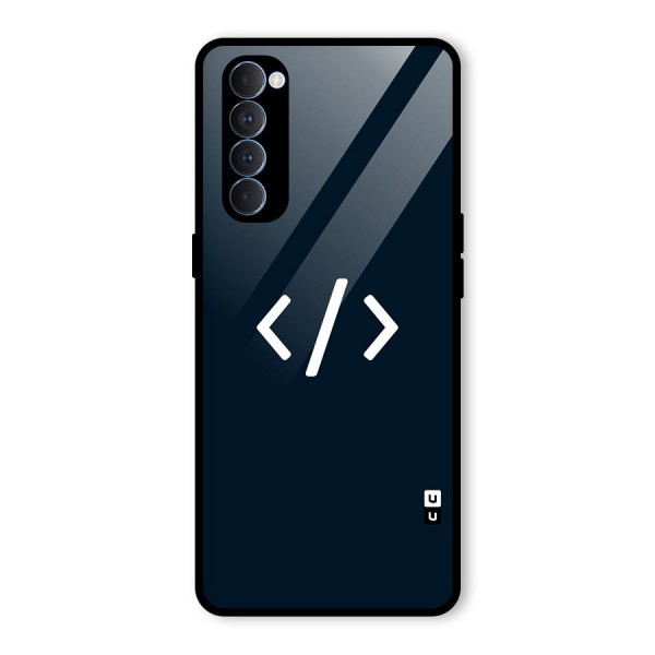 Programmers Style Symbol Glass Back Case for Oppo Reno4 Pro