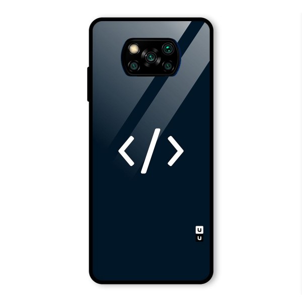 Programmers Style Symbol Glass Back Case for Poco X3 Pro