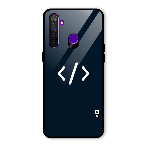 Programmers Style Symbol Glass Back Case for Realme 5 Pro