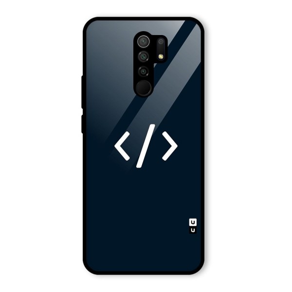 Programmers Style Symbol Glass Back Case for Redmi 9 Prime