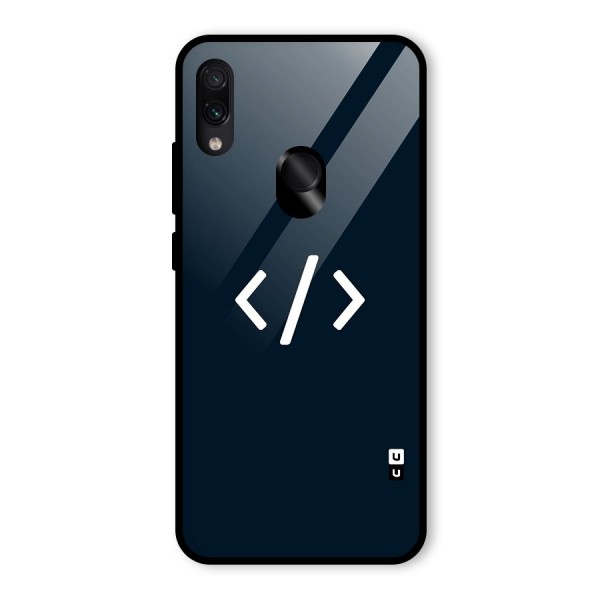 Programmers Style Symbol Glass Back Case for Redmi Note 7